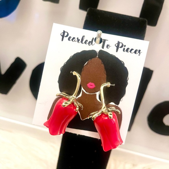 Rose Earrings - Picture 3 of 4